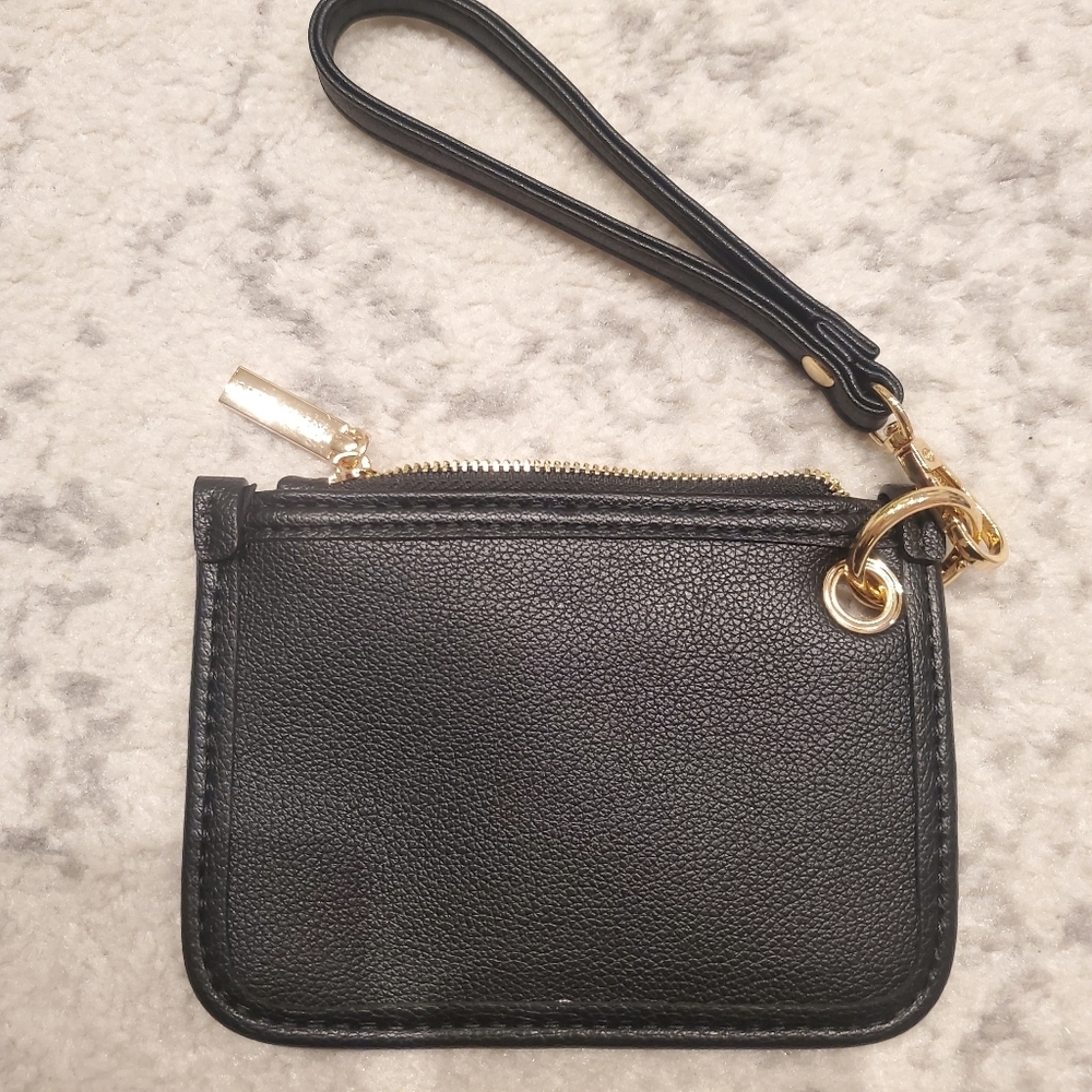 Anne Klein Black Zip Wristlet - Picture 2 of 6